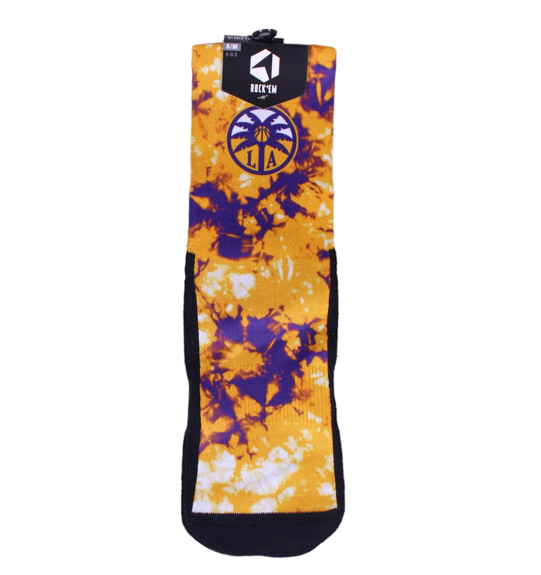 LA Sparks Rock Em Tie Dye Socks