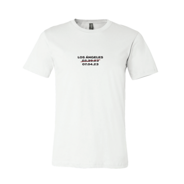 LA Galaxy 2023 Newspaper White T-Shirt