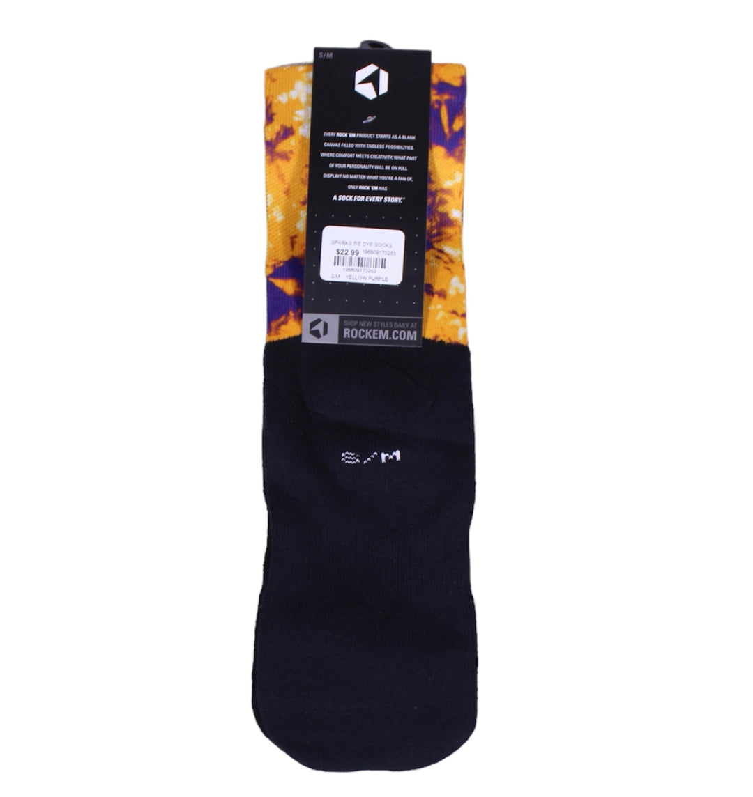 LA Sparks Rock Em Tie Dye Socks