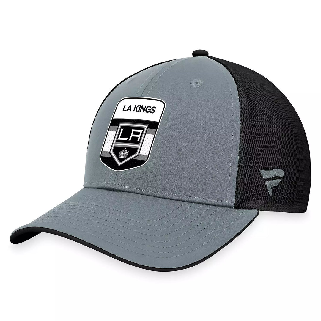 LA Kings Fanatics Authentic Pro Home Ice Structured Trucker Black/ Grey Hat