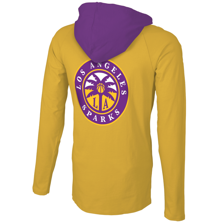 Sparks Stadium Essentials NBA Tradition Yellow Long Sleeve Hooded T-Shirt