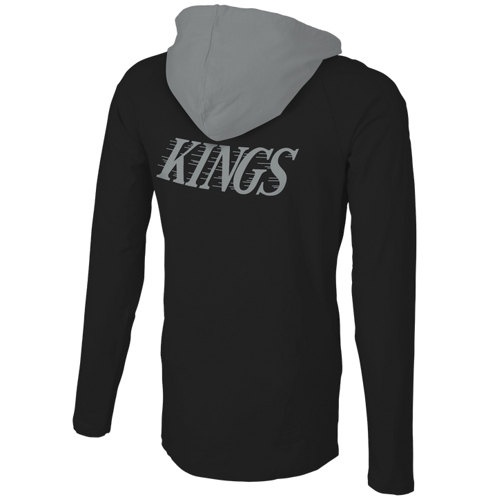 LA Kings Stadium Essentials NHL Tradition Black Long Sleeve Hooded T-Shirt