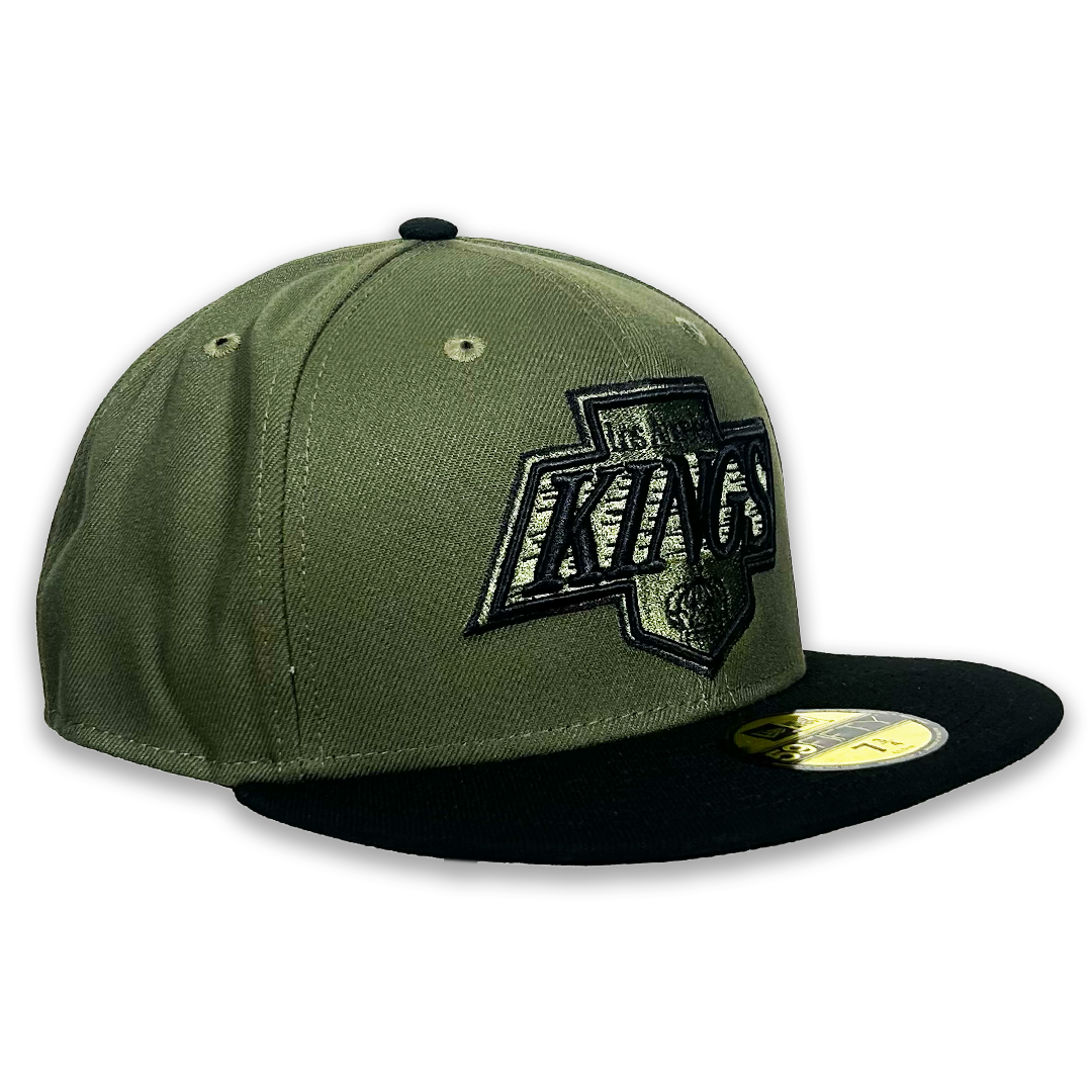 LA Kings 5950 GCP Olive Chevy Tonal Fitted Hat