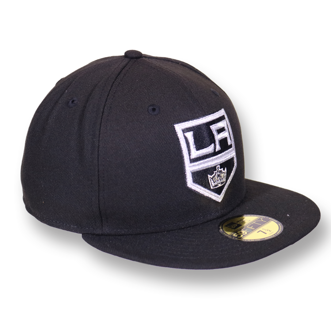 La Kings New Era Black Shield 59FIFTY Fitted Hat 7 1 4