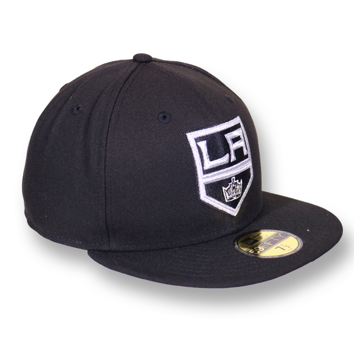 LA Kings New Era Black Shield 59Fifty Fitted Hat