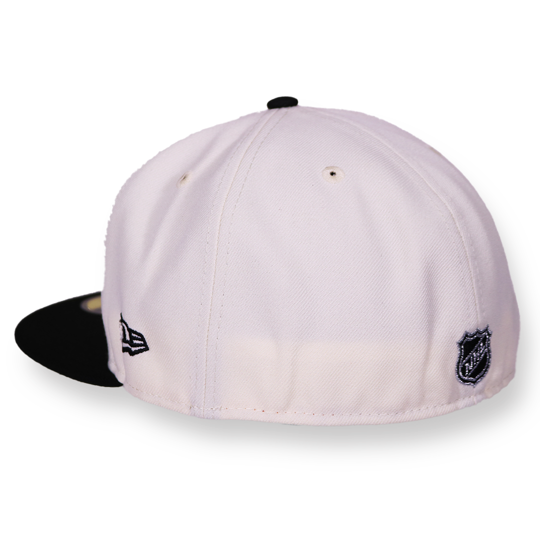 LA Kings New Era White/ Black Shield 59Fifty Fitted Hat