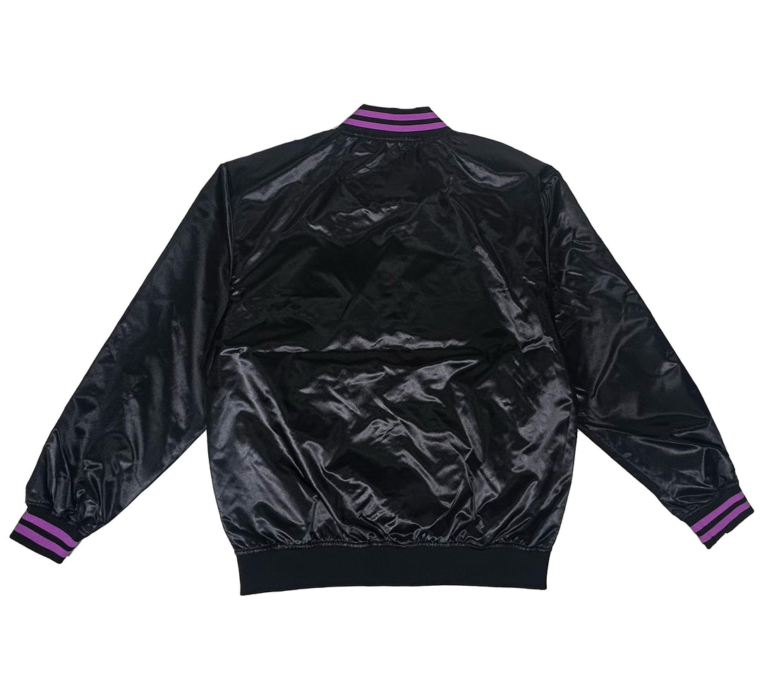 LA Kings Mitchell & Ness Black Stateside Pastel Bomber Jacket