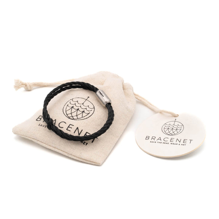 LA Kings Bracenet Black Upcycled Fishing Net Bracelet