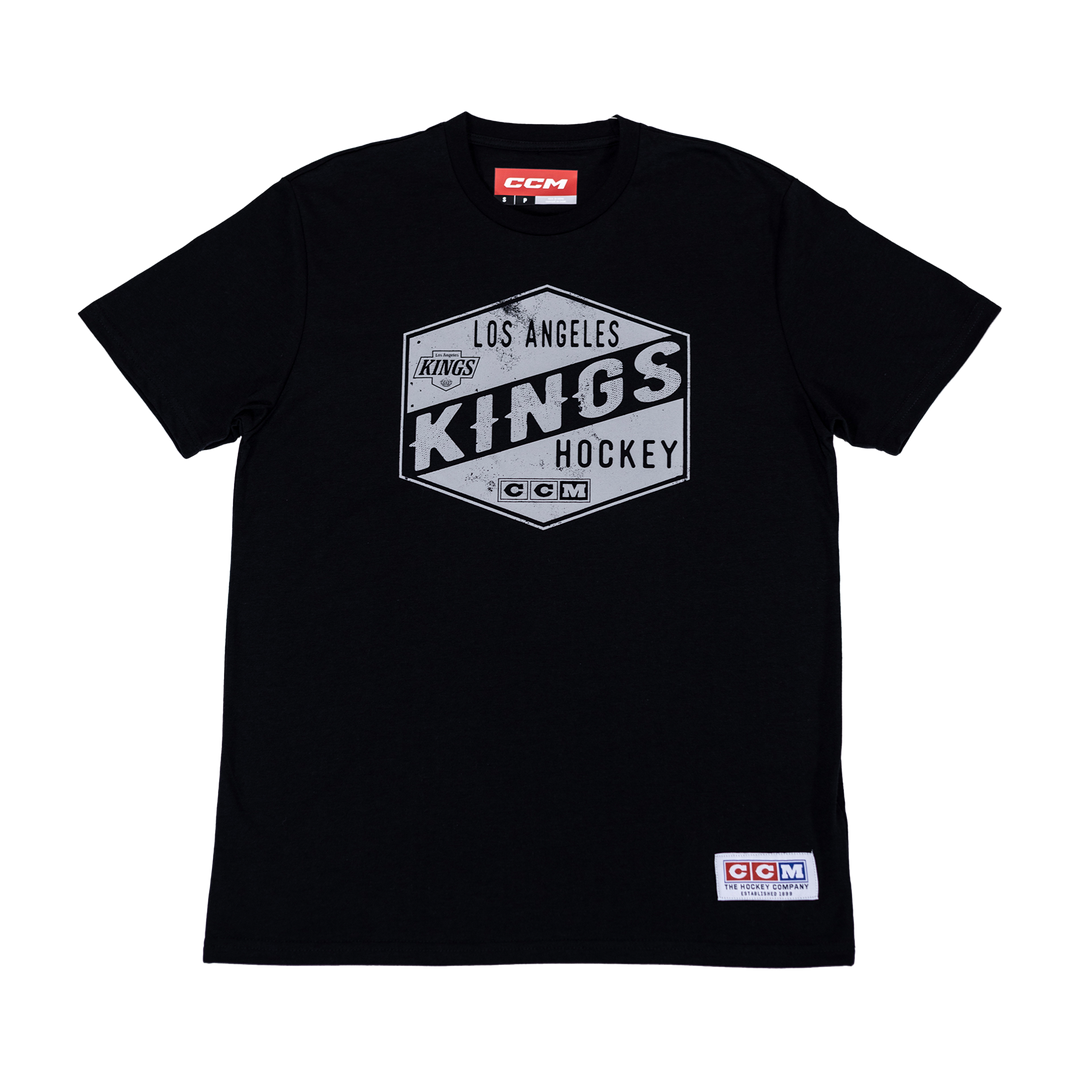 LA Kings CCM Badge Black Short Sleeve Tee