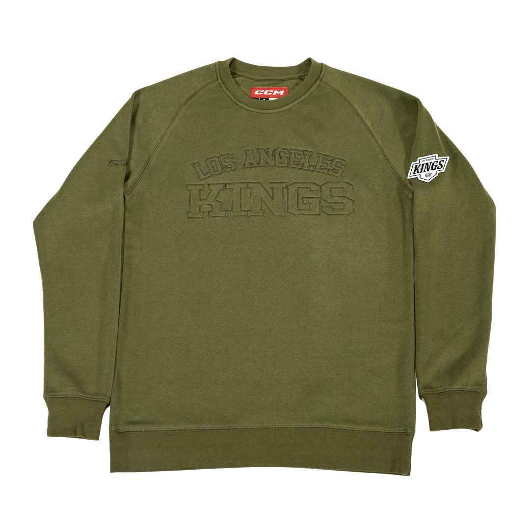 LA Kings CCM Green Pullover Fleece Crewneck