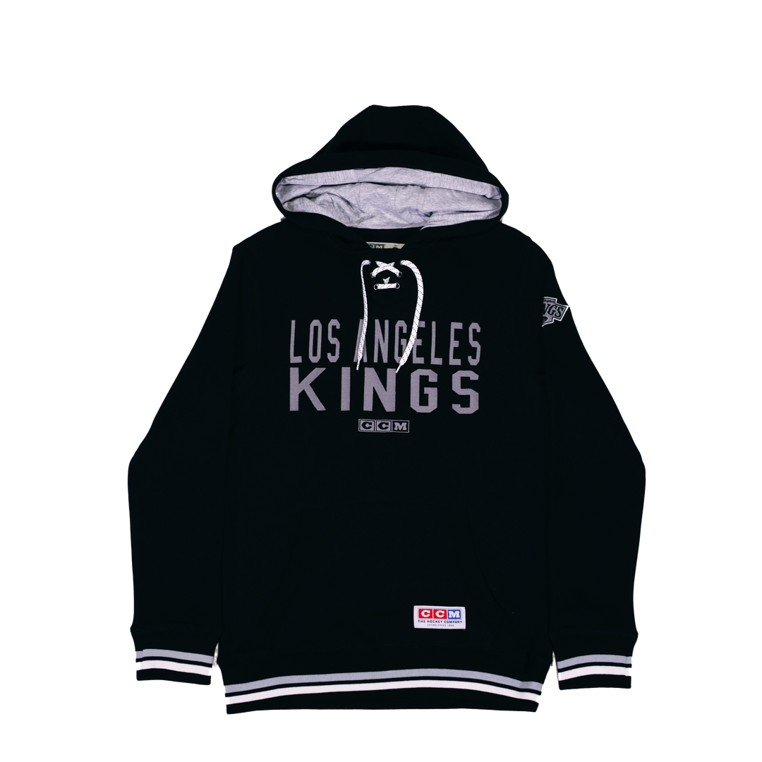 LA Kings Hockey Lace Fleece Pullover Hoodie