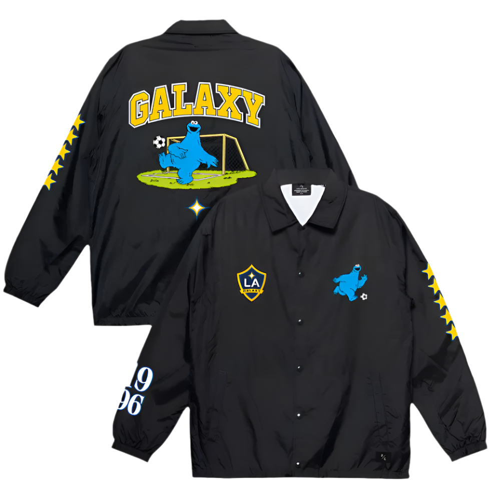 LA GALAXY x Sesame Street Youth Peace Collective Coach Jacket - Black