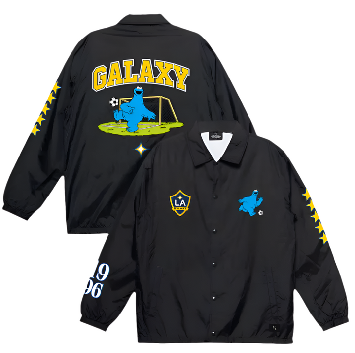 LA GALAXY x Sesame Street Youth Peace Collective Coach Jacket - Black