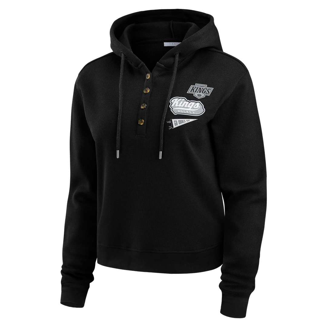 LA Kings wEAr by Erin Andrews Hooded Waffle Top