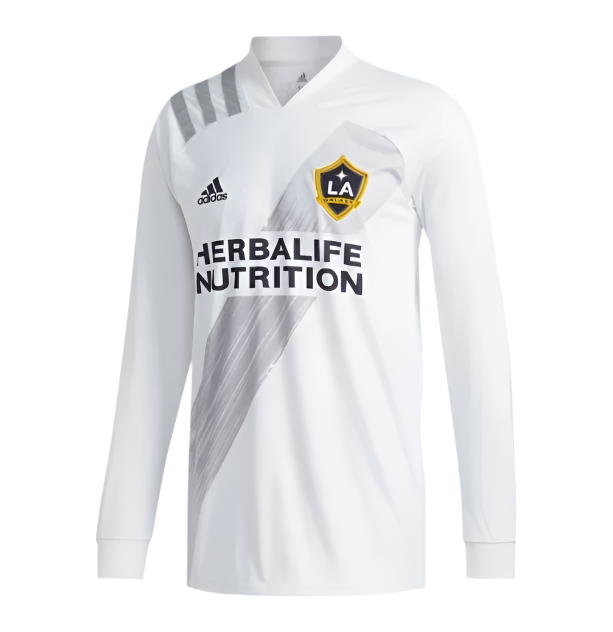LA Galaxy 20 21 adidas Replica White Home Long Sleeve Blank Jersey