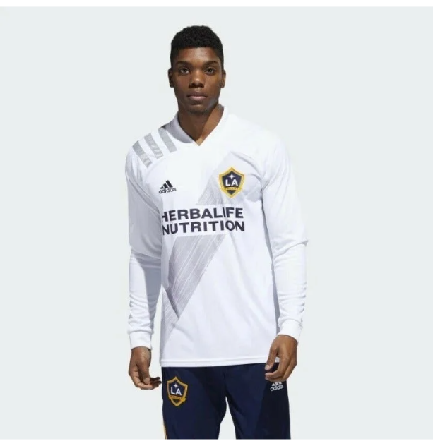LA Galaxy 20-21 adidas Replica White Home Long Sleeve Blank Jersey