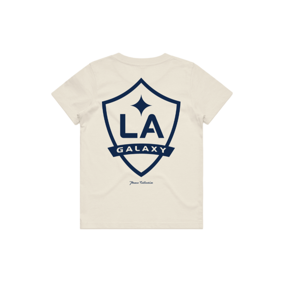 LA GALAXY Youth Peace Collective Essentials Heavyweight Tee - Cream