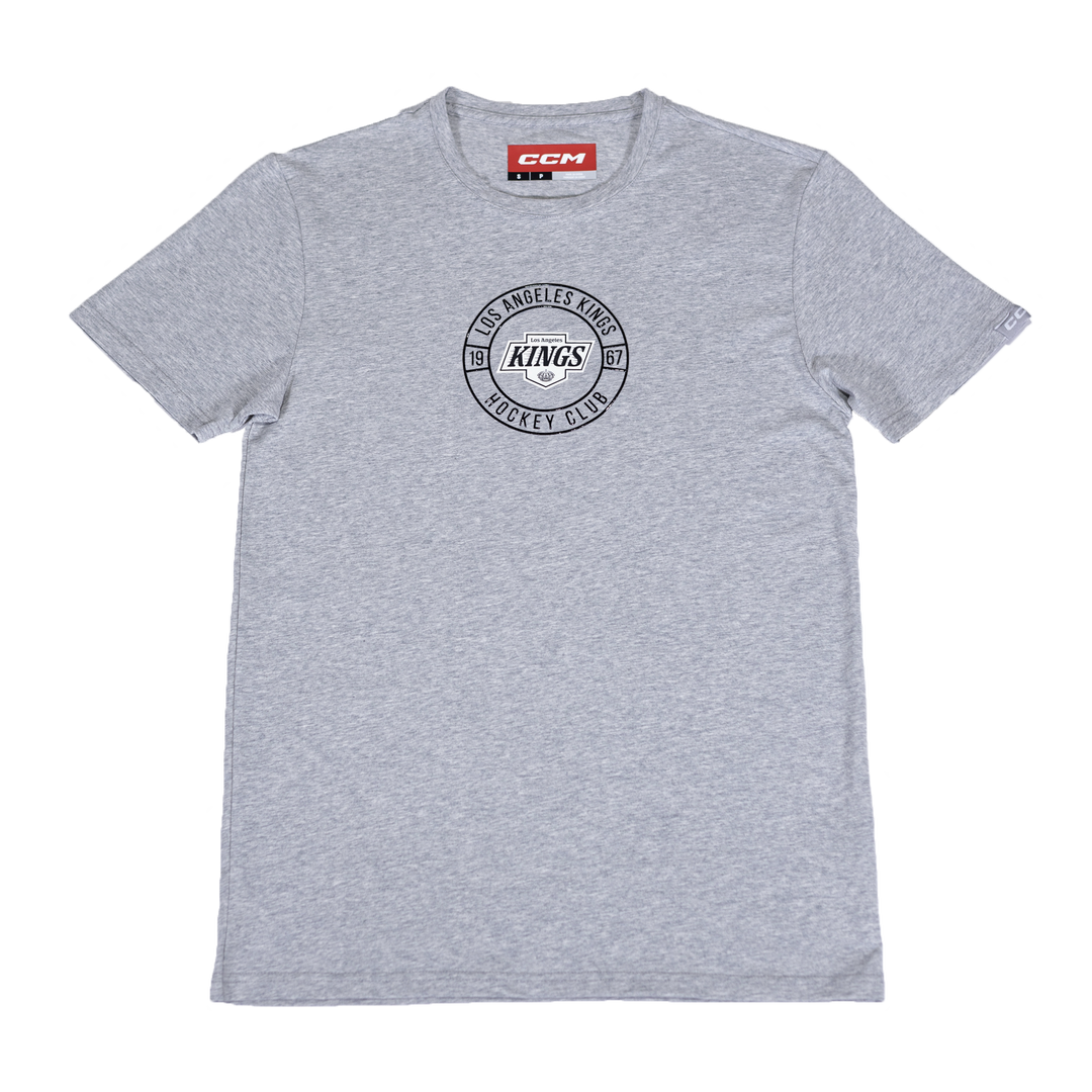 LA Kings Circle Logo Grey Hockey Short Sleeve Tee