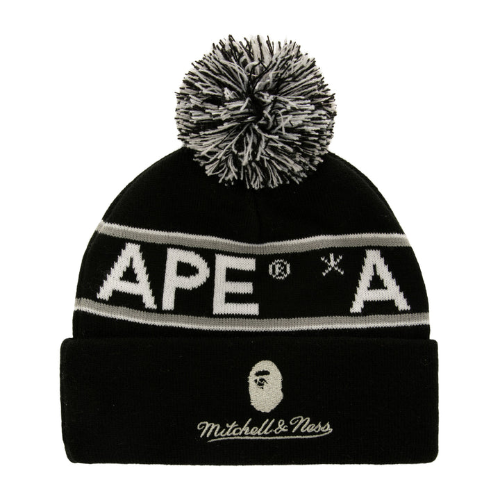 LA Kings Mitchell & Ness Black BAPE Cuffed Knit Beanie