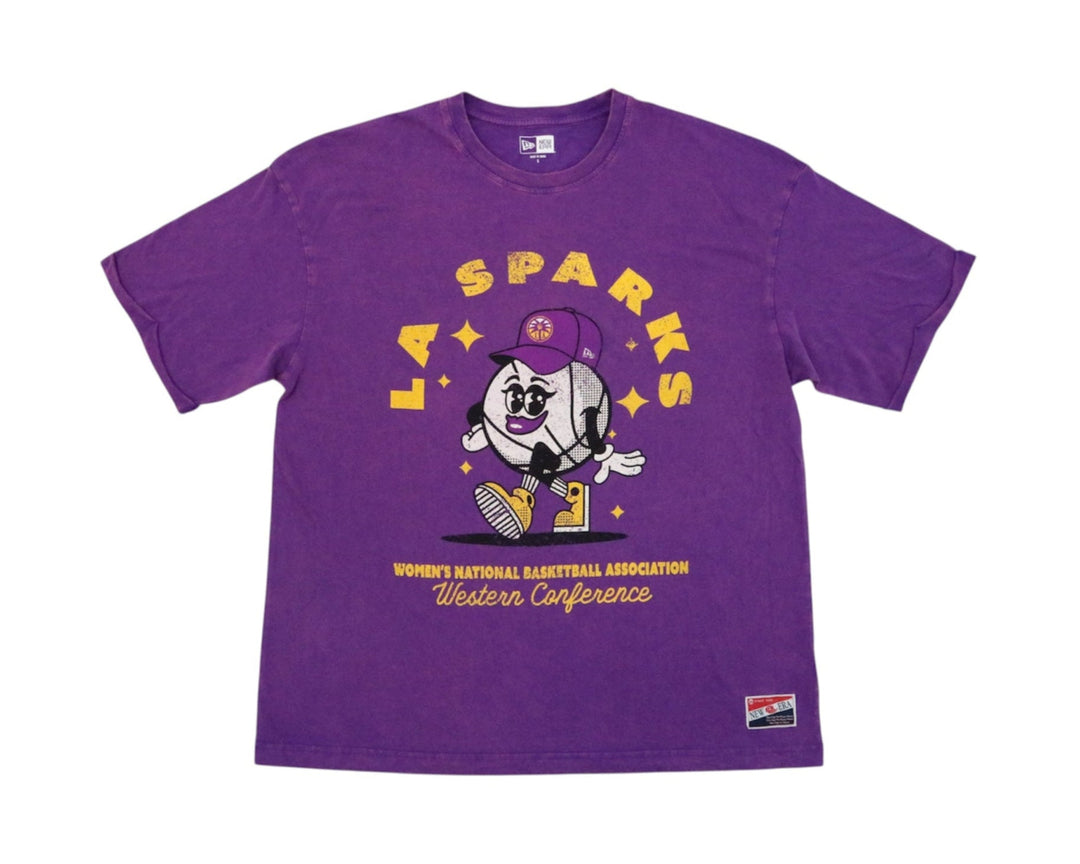 LA Sparks New Era Purple Women's Throwback Ball T-Shirt