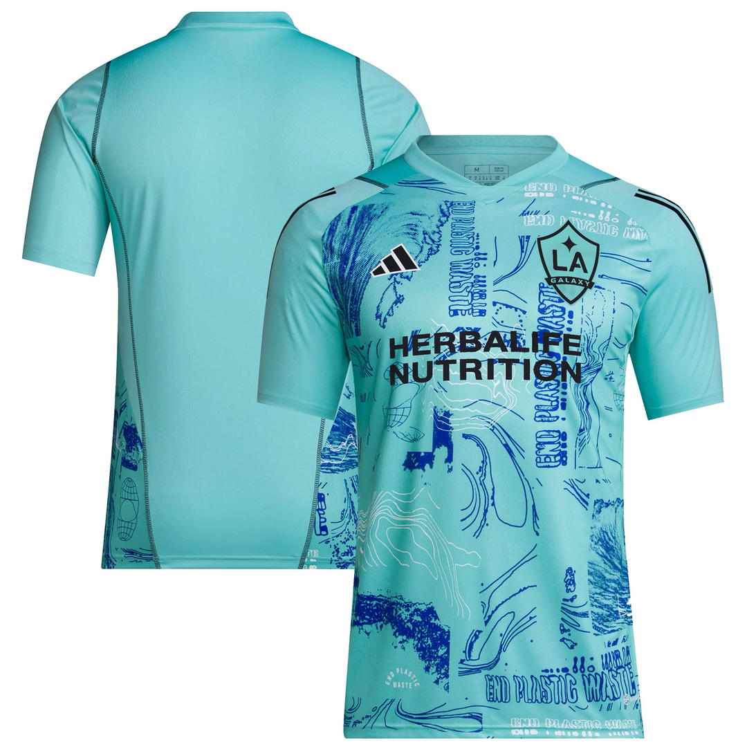 LA Galaxy 23 adidas Teal One Planet Jersey