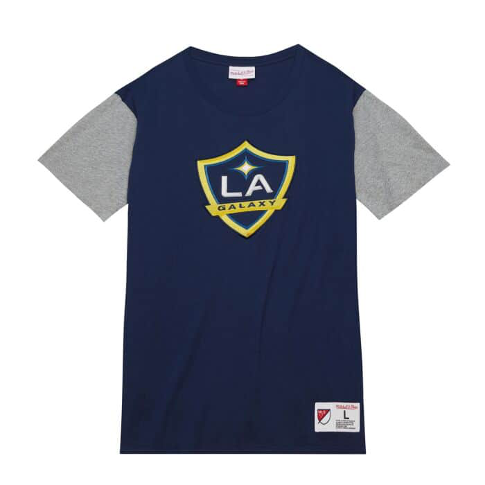 LA Galaxy Mitchell & Ness MLS Color Blocked Navy T-Shirt
