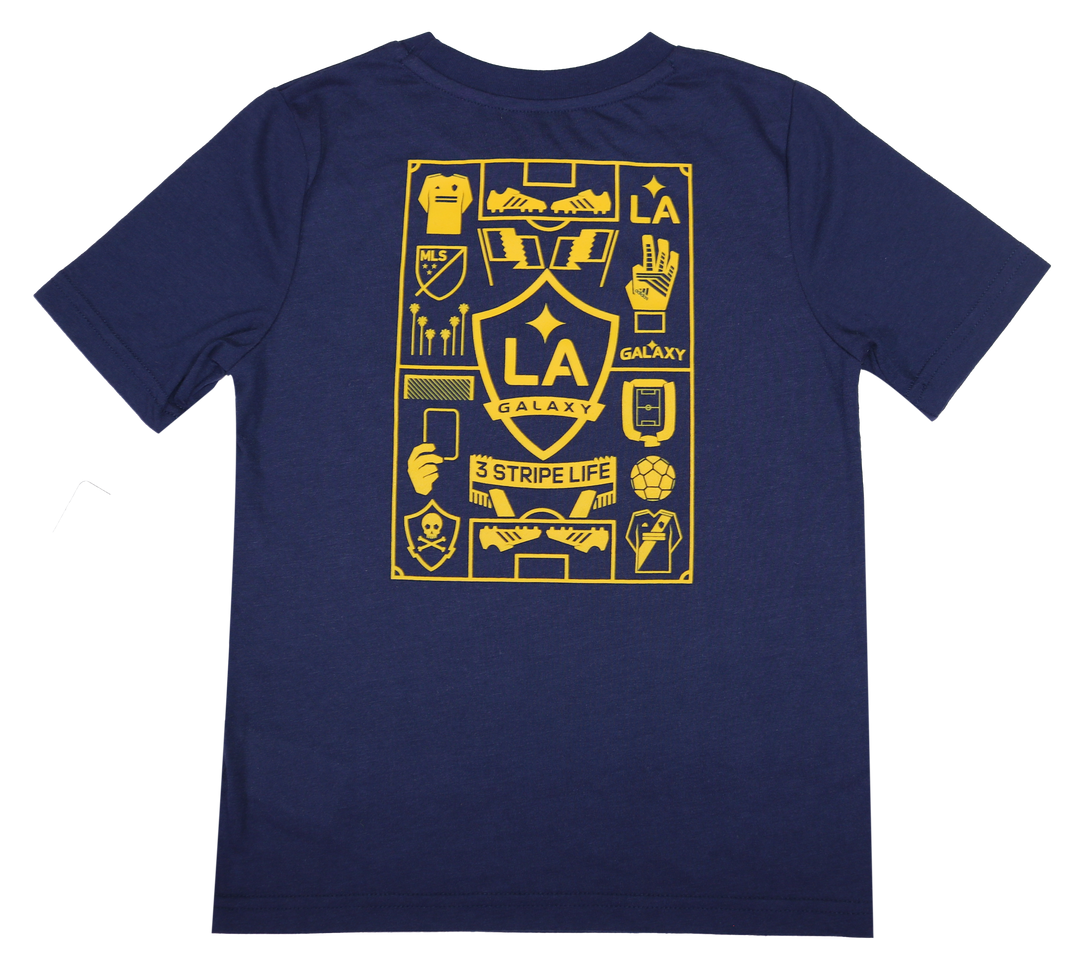 LA Galaxy Youth adidas MLS Goals T-Shirt
