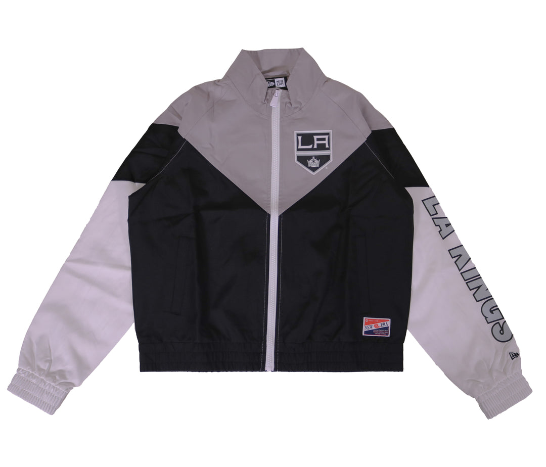LA Kings Women's New Era Black/Gray Windbreaker Full-Zip Jacket