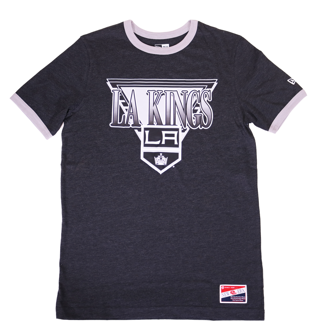 LA Kings New Era Throwback Tri-Center Gray T-Shirt