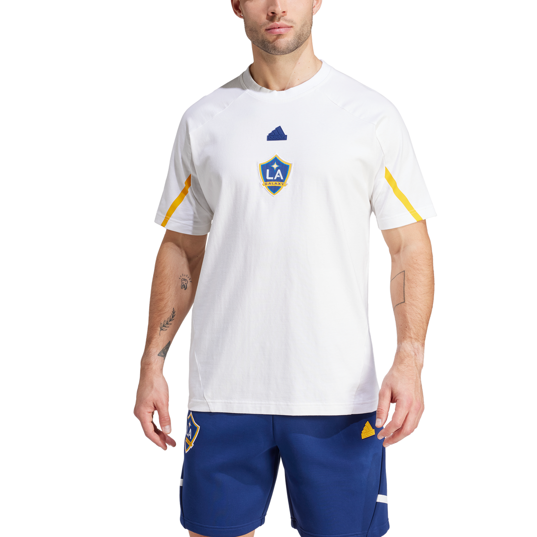 LA Galaxy 2024 adidas Angeleno Travel White T-Shirt