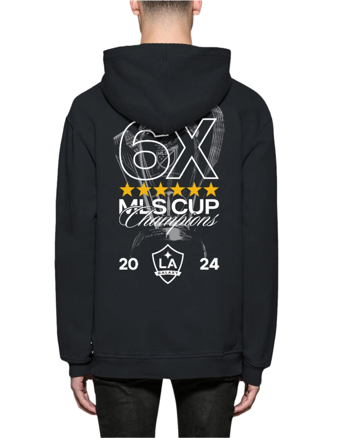 LA GALAXY 2024 6X CHAMPS BLACK HOODIE