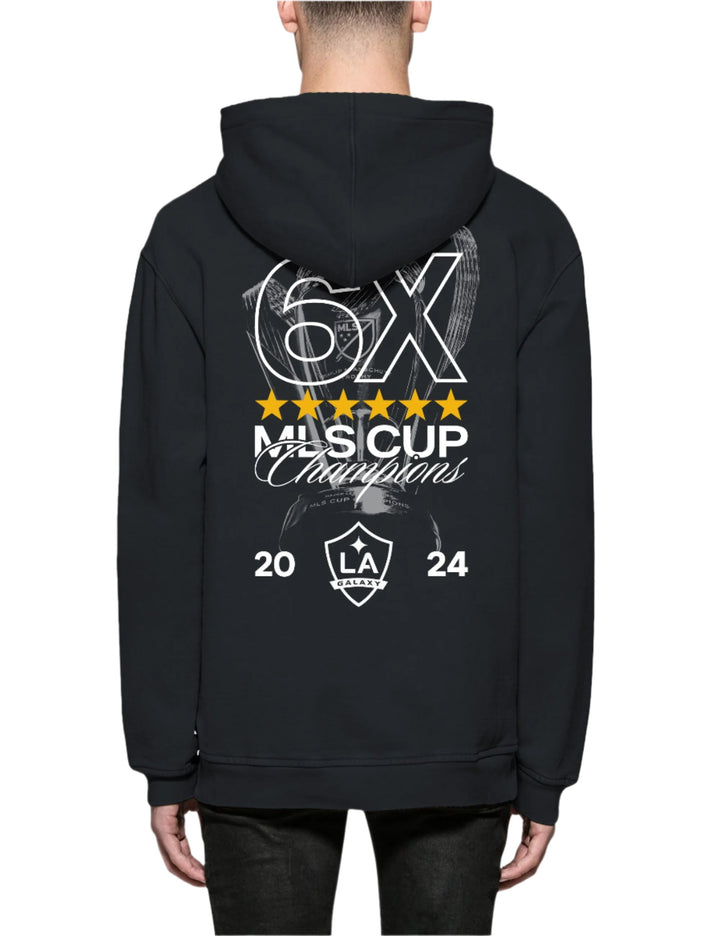 LA GALAXY 2024 6X CHAMPS BLACK HOODIE