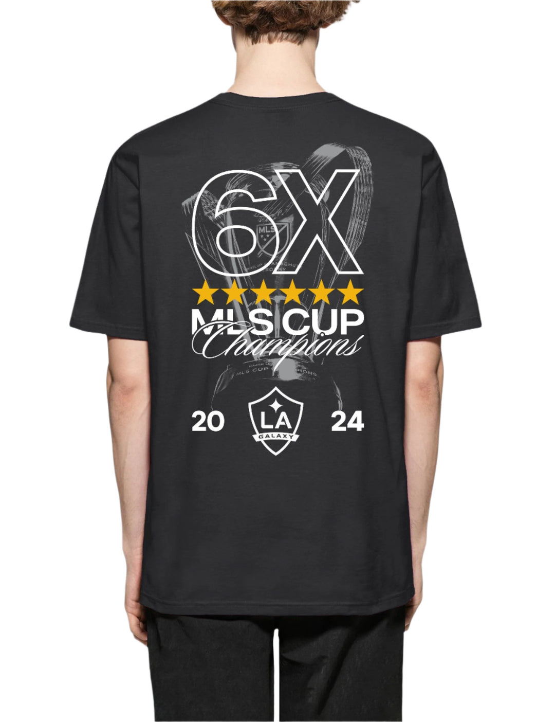 LA GALAXY 2024 6X CHAMPS BLACK T-SHIRT