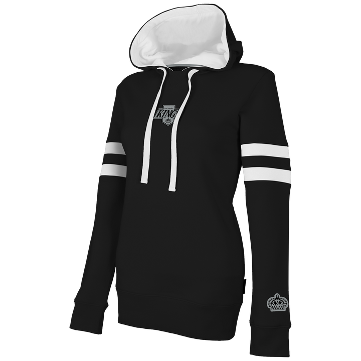 LA Kings Women Stadium Essentials NHL Road Game Fleece Black Hoodie