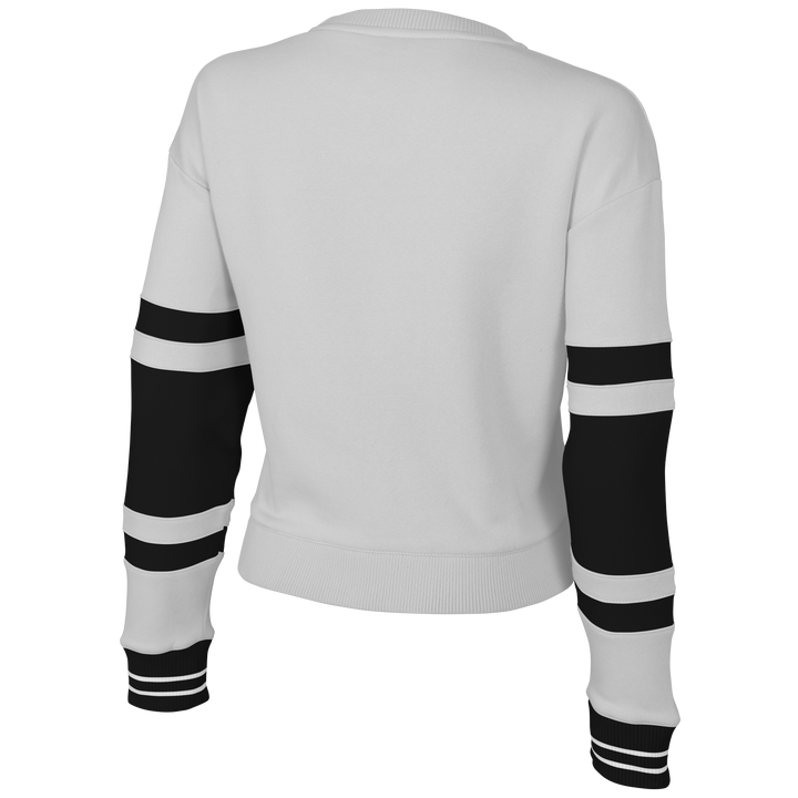 LA Kings Women Stadium Essentials NHL Scrimmage White Cropped Long Sleeve Shirt