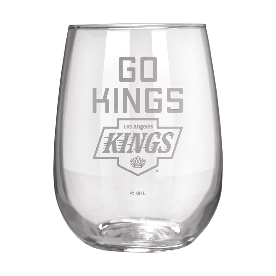 Los Angeles Kings 17 oz. Stemless Wine Glass
