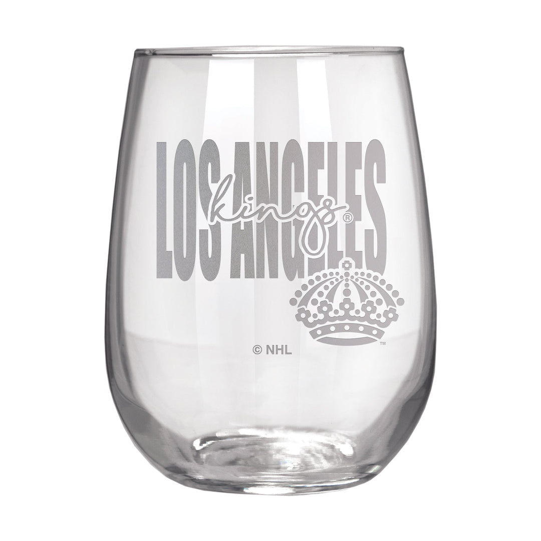 Los Angeles Kings 17 oz. Stemless Wine Glass