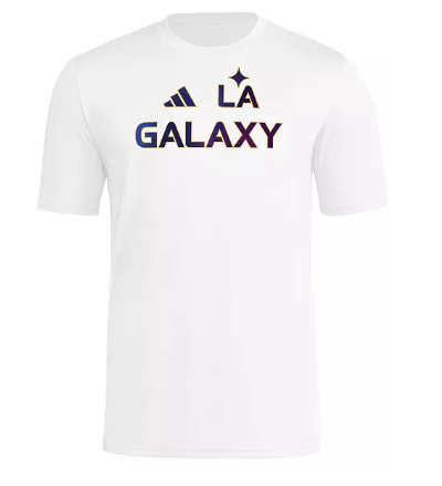 LA GALAXY adidas 2025 Originals Pregame Jersey Hook White T Shirt