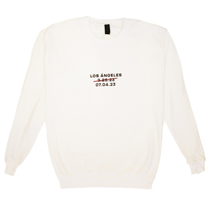 LA Galaxy 2023 Newspaper White Crewneck