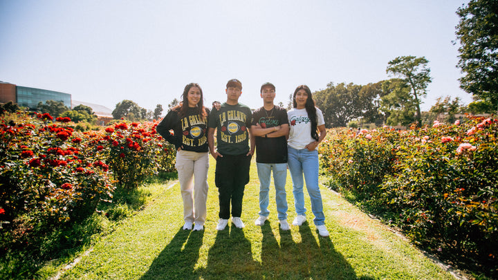 LA Galaxy 2023 Mitchell & Ness Retro Rose Black Crewneck