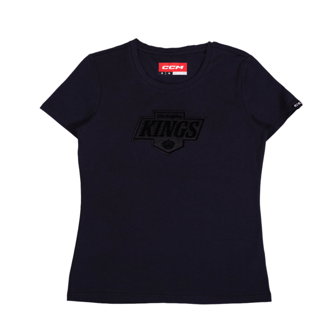 LA Kings Womens Chevy Logo Black Short Sleeve Tee