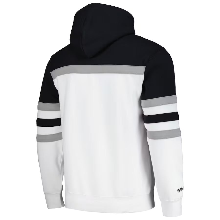LA Kings Mitchell & Ness Head Coach Chevy Logo Black and White Hoodie