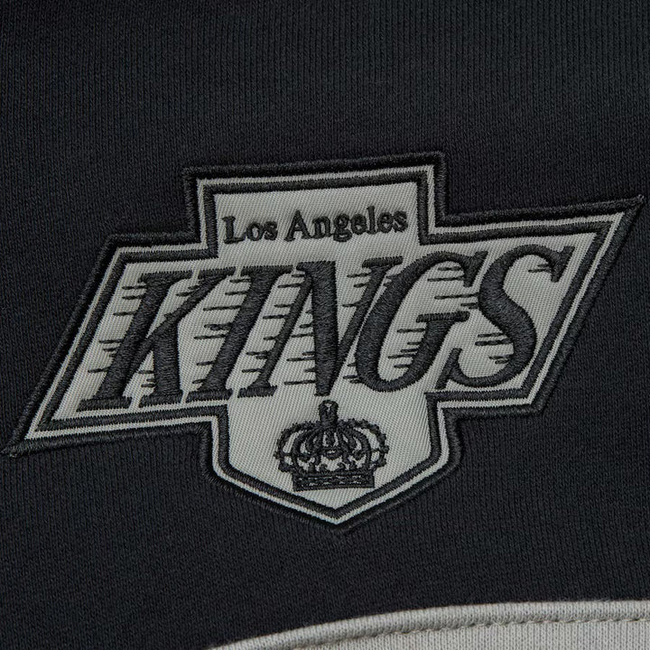 LA Kings Mitchell & Ness Head Coach Chevy Logo Black and White Hoodie