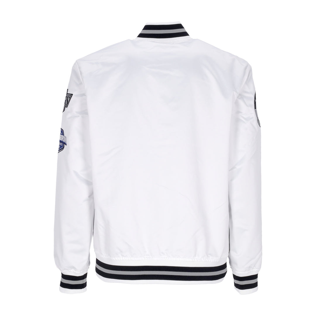 LA Kings Mitchell & Ness Hometown Lightweight White Satin Jacket