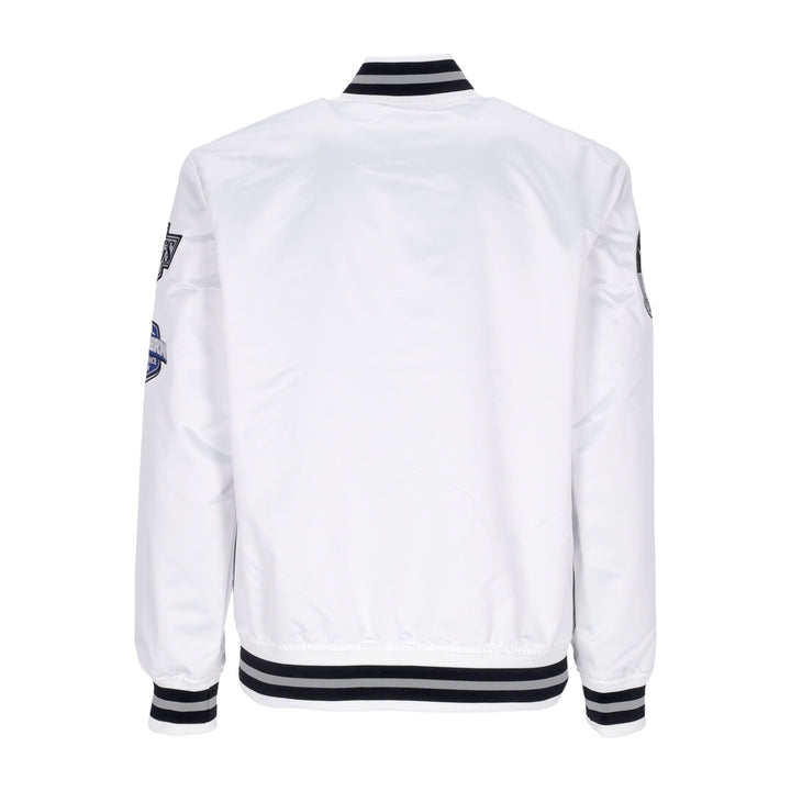 LA Kings Mitchell & Ness Hometown Lightweight White Satin Jacket