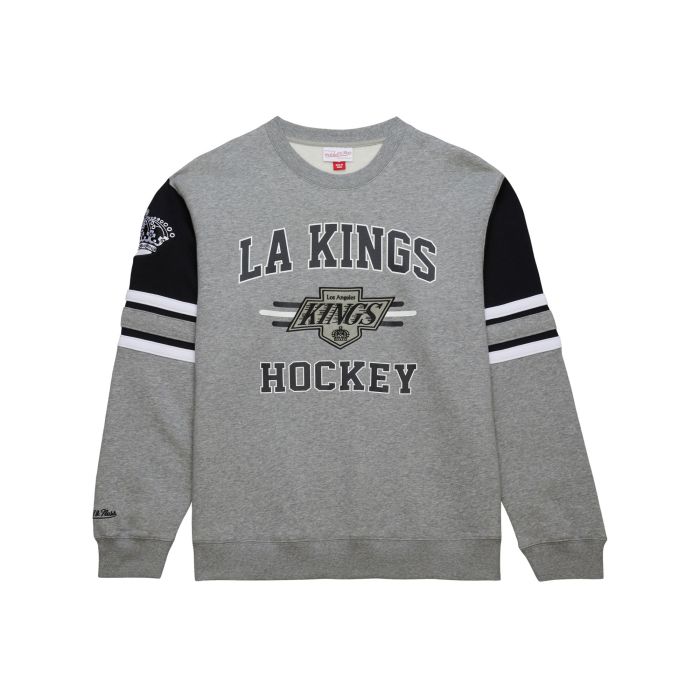 LA Kings Mitchell Ness Black All Over Crew Primary Logo