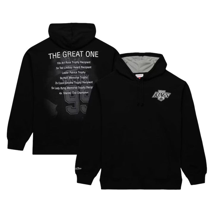Wayne Gretzky LA Kings Mitchell & Ness Chevy Logo Premium Fleece Black Hoodie