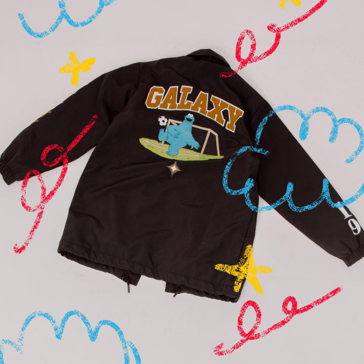 LA GALAXY x Sesame Street Youth Peace Collective Coach Jacket - Black