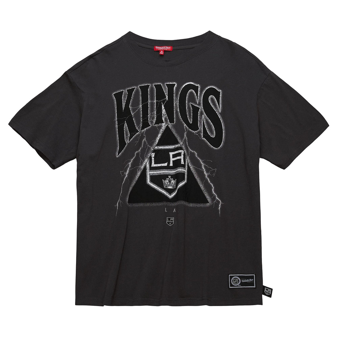 LA Kings Women's Mitchell & Ness NHL Gray Boyfriend T-Shirt