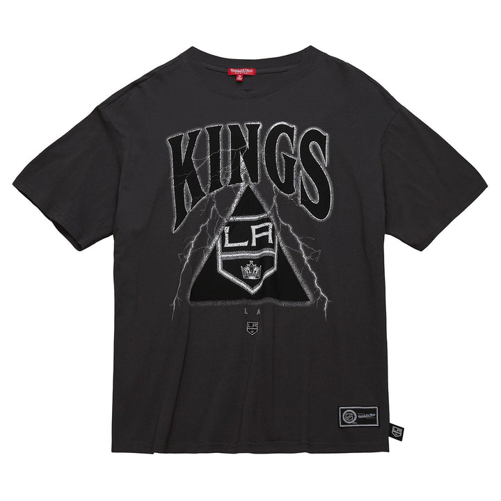 LA Kings Women's Mitchell & Ness NHL Gray Boyfriend T-Shirt